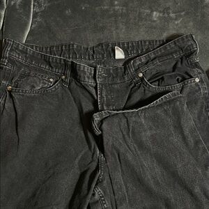 H&M Black Flare Wide Leg Jeans